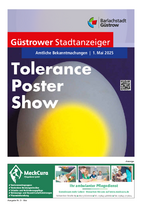 Güstrower Stadtanzeiger, Ausgabe Mai 2025 - PDF (3,2 MB)