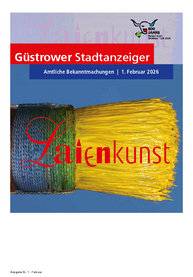 Güstrower Stadtanzeiger, Ausgabe Februar 2026 - PDF (1,0 MB)
